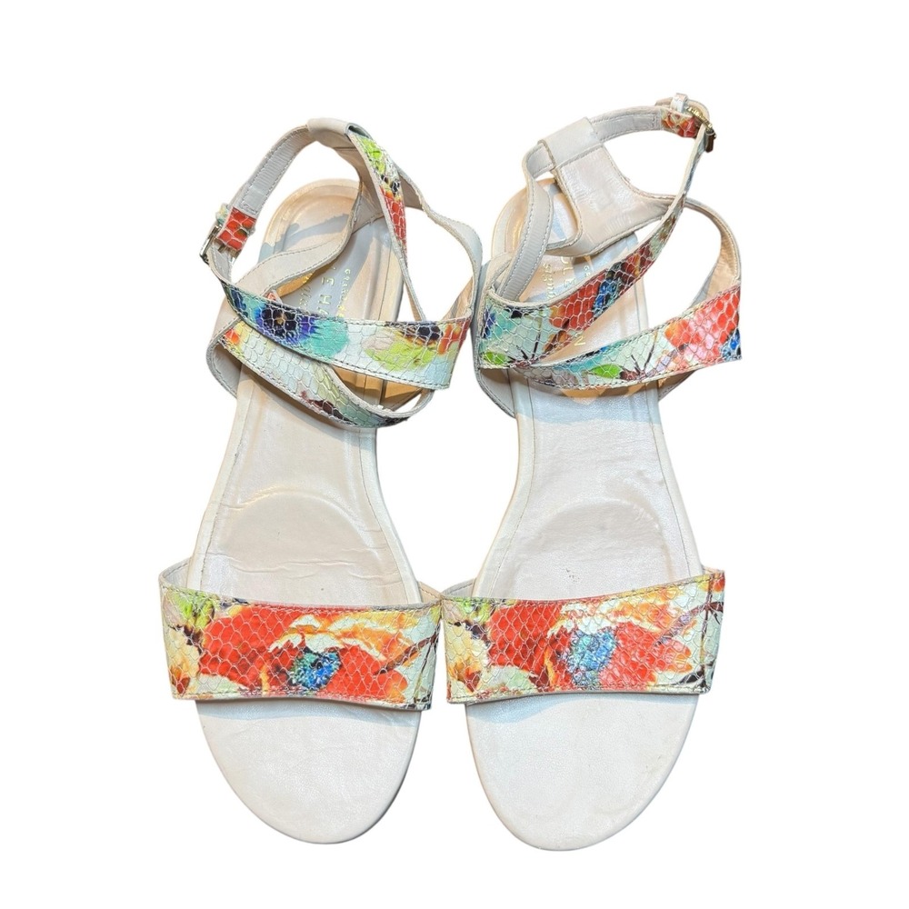 Cole Haan Shoes Womens Size 7.5 Multicolor Floral Ankle Strap Sandals Grand OS